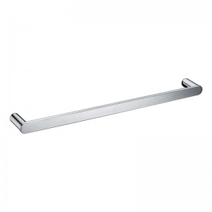 SS Round Chrome 805 Single Towel Rail